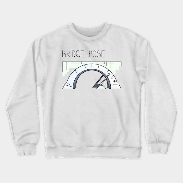 Bridge yoga pose comic drawing Crewneck Sweatshirt by SooperYela